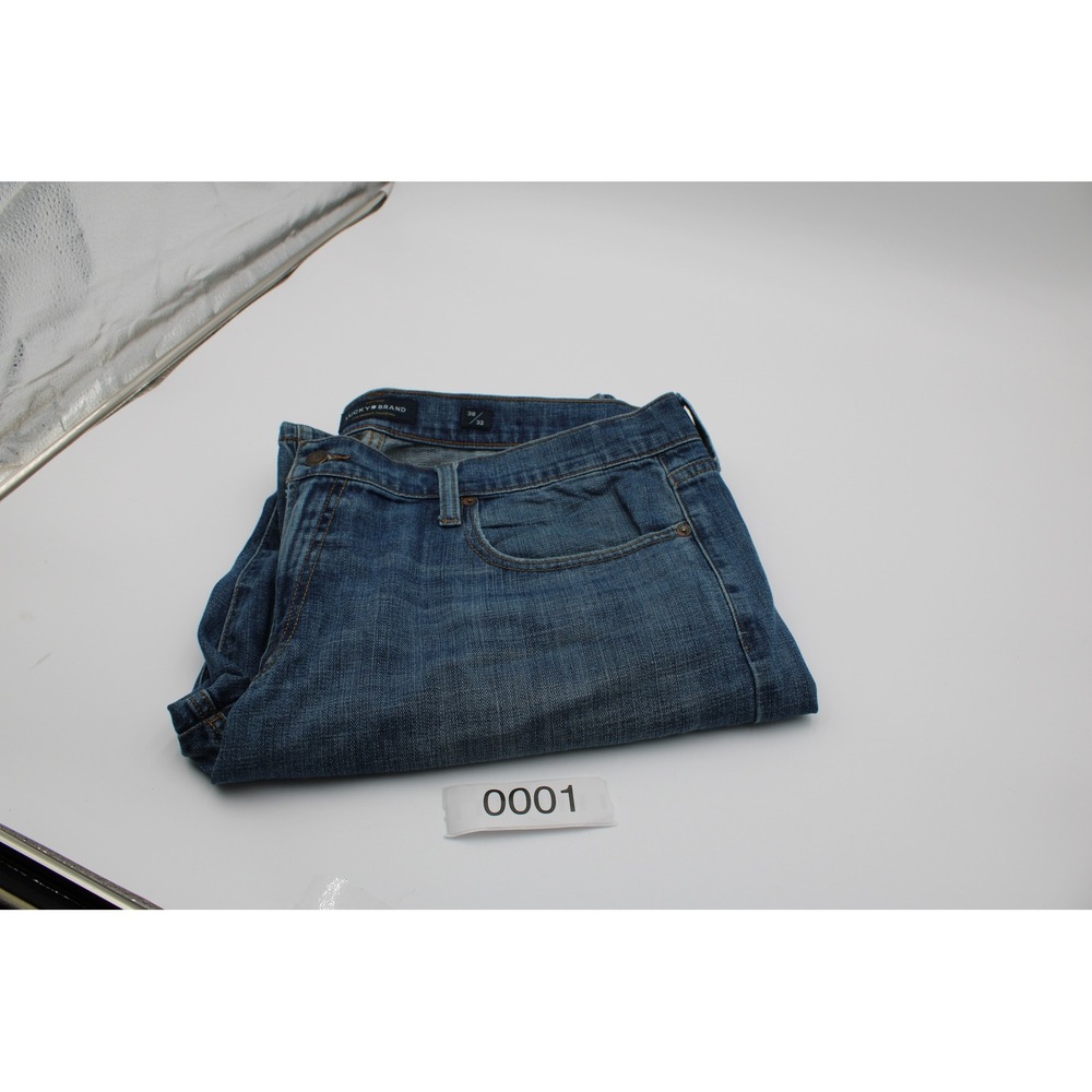 Lucky Brand 221 Straight Jeans Blue 38 x 32 Mens Denim Medium Wash Casual